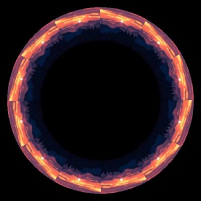 Mountain sunset round preview