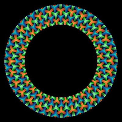 3 Coloured Hexagon Tile round preview