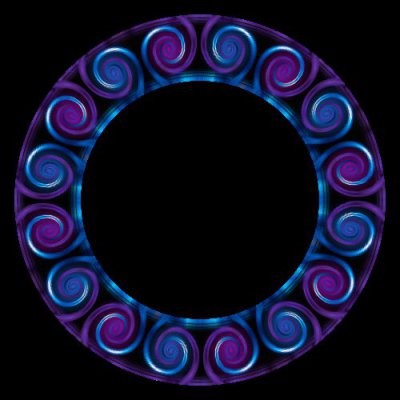 Blue & Purple Spirals round preview