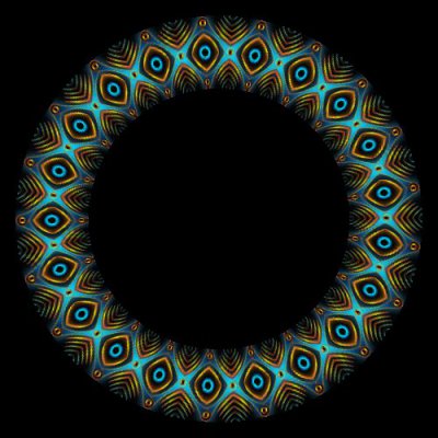 Blue Links With Golden Outlines round preview