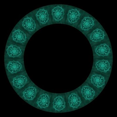 green mandala round preview
