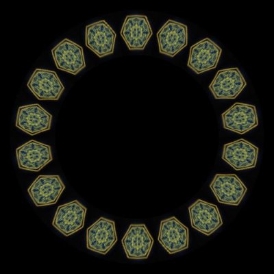 blak and gold mandala round preview