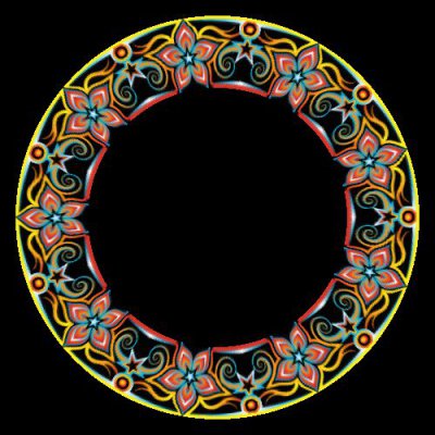 Fire Plumeria With Star & Spirals round preview