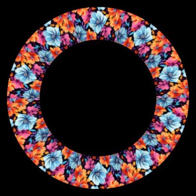 flowers pattern round preview