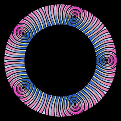 Growing Pink & Blue Circles round preview