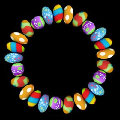 easter eggs round preview