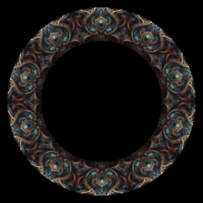 Blue Gold Fractal round preview