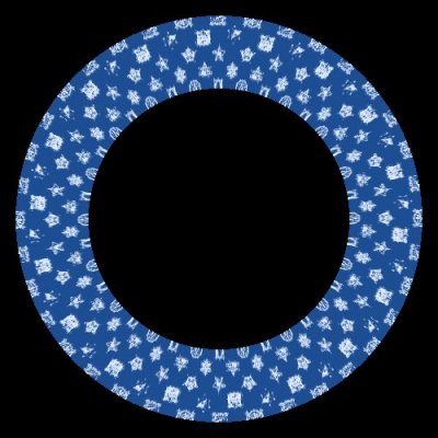 Country pattern round preview