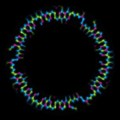 Purble, Green & Blue Molecules round preview
