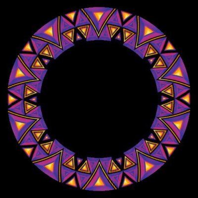 Purple & Gold Triangle Jewel round preview