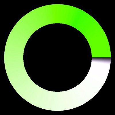 White flash to green solid round preview