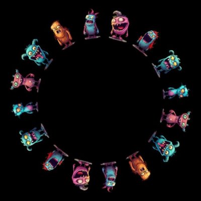 lightpainting  monsters round preview