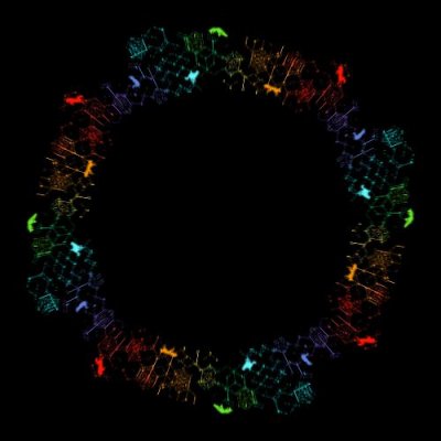 42 fox geometry rainbow round preview