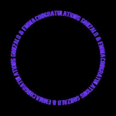 Congratulations Gonzalo & Emma (150 x 100 mm) (6 x 1 in) (1) round preview