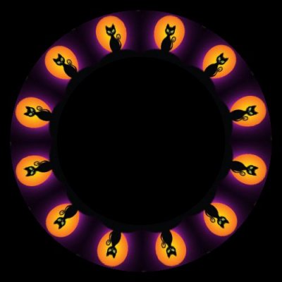 halloween cat round preview