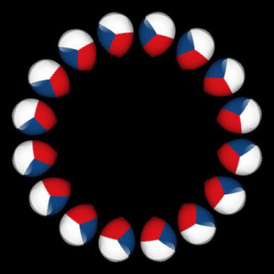 Czech flag button round preview