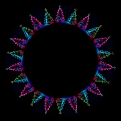 Neon Christmas tree 1 round preview