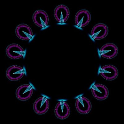 Neon Christmas tree 2 round preview