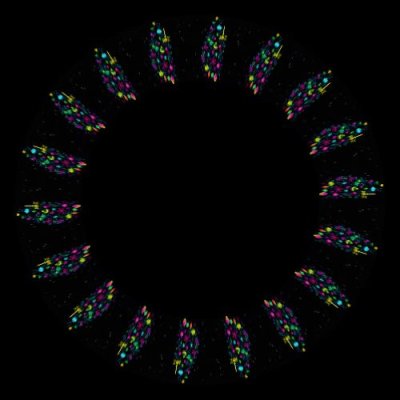 Neon Christmas tree 3 round preview