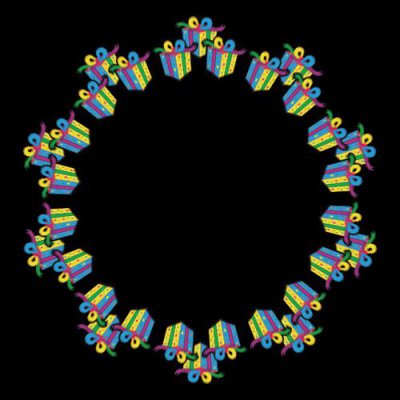 birthday gift box round preview