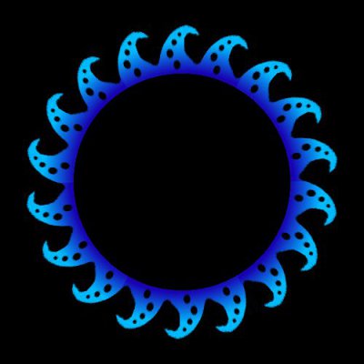 Waves blue round preview