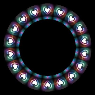 White Neon Heart round preview