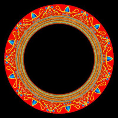 Oriental color round preview