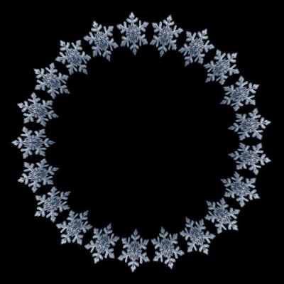 white snowflake round preview