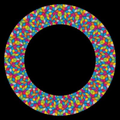 SEAMLESS COLORFULL CUBES round preview