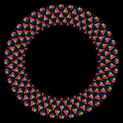 FLOATING RIANBOW TRIANGLES round preview