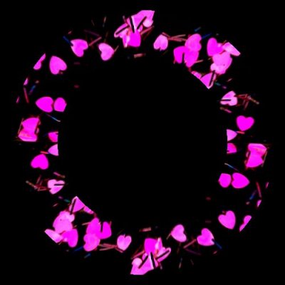 purple hearts on BLACK round preview