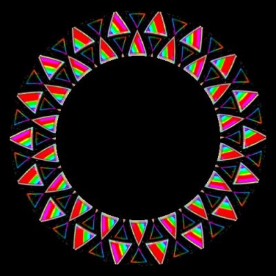 FLOATING RIANBOW TRIANGLES SMALLER round preview