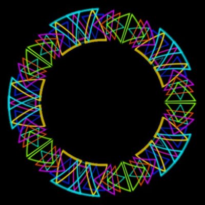 neon triangle round preview