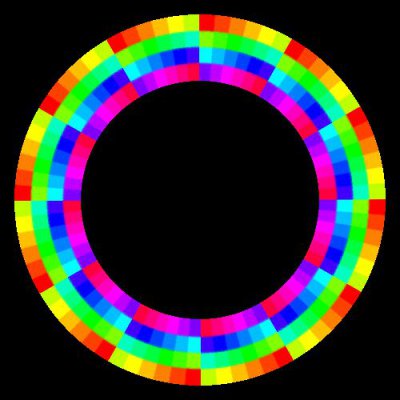 Rainbow Color Blocks round preview