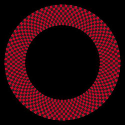 red n black checker round preview