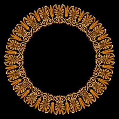 victorian ornamen gold round preview