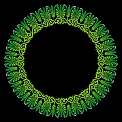 victorian ornament green round preview