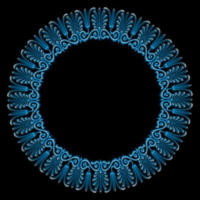 victorian ornament blue round preview