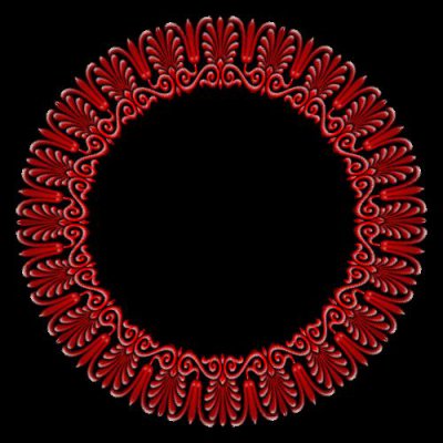 victorian ornament red round preview